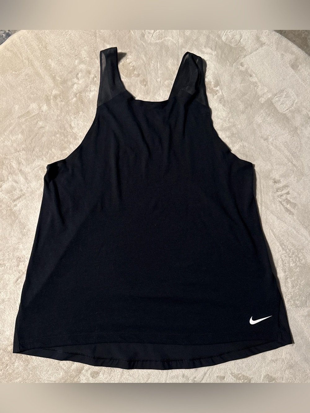 Nike Black Women's Mesh-Back Athletic Tank